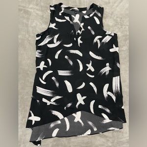 🖤ZAC & RACHEL Black & White Sleeveless Blouse, Size Large